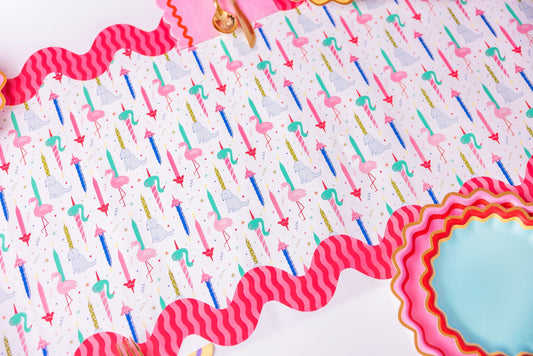 Party Parade Paper Table Runner (25 ft, cut to fit)