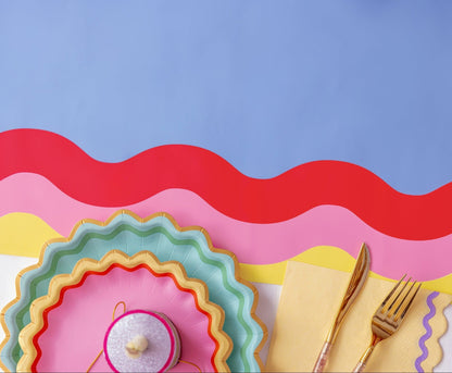 Scalloped Soirée Paper Table Runner (25 ft, cut to fit)