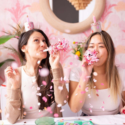 Pop of Pink Confetti Party Blowers (6 ct) Otarealm