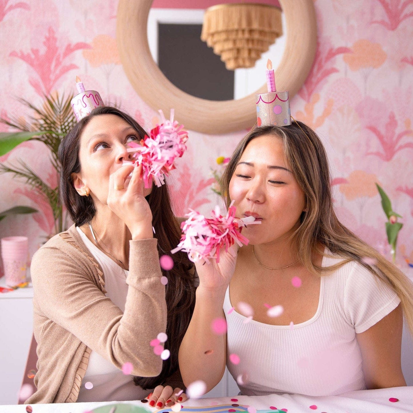 Pop of Pink Confetti Party Blowers (6 ct) Otarealm