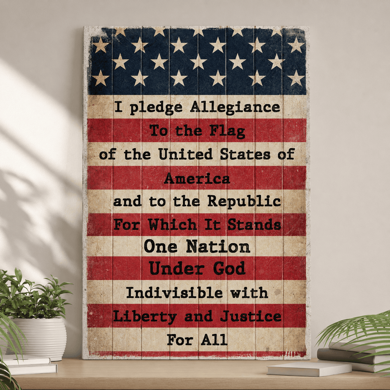 America Pledge Allegiance Sign Otarealm