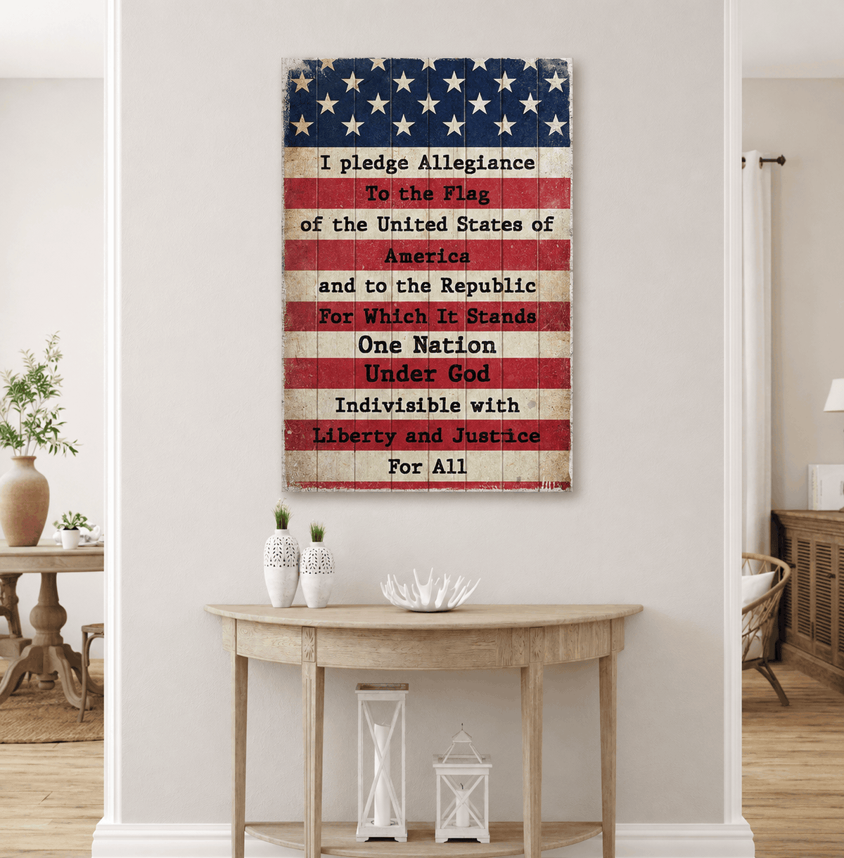 America Pledge Allegiance Sign Otarealm