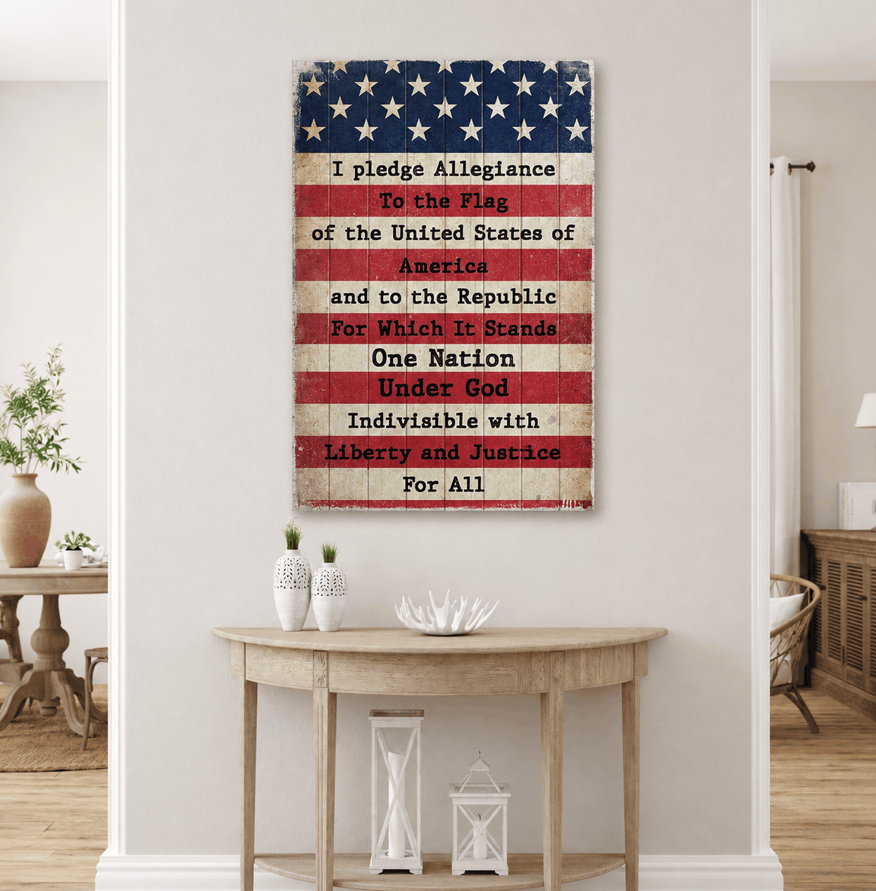 America Pledge Allegiance Sign Otarealm