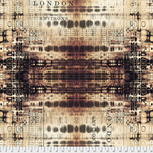 Neutral London Gridlock Abandoned 44"/45" Cotton Fabric Per Yard