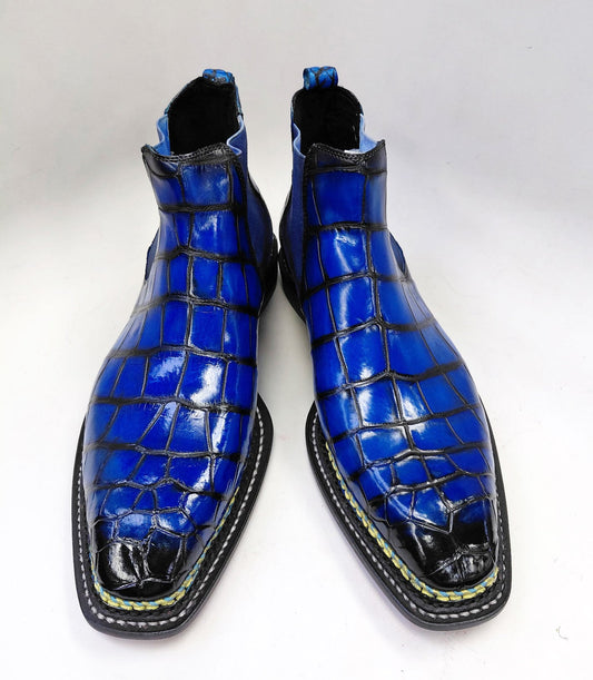 Maurice New York Custom Alligator Boot - Blue