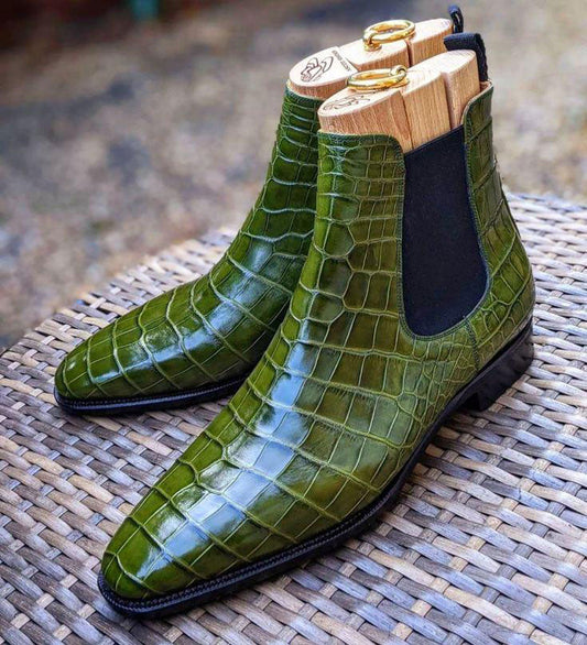 Maurice Austin Custom Alligator Boot - Green