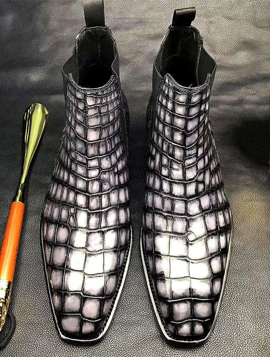 Maurice New York Custom Alligator Boot - Silver