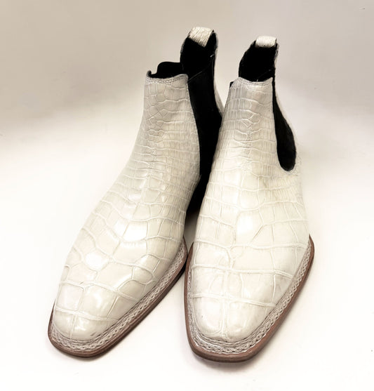 Maurice New York Custom Alligator Boot - White