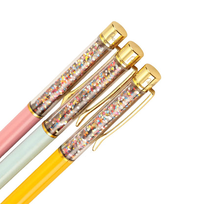 Confetti-Filled Ballpoint Pen Set (3 count)