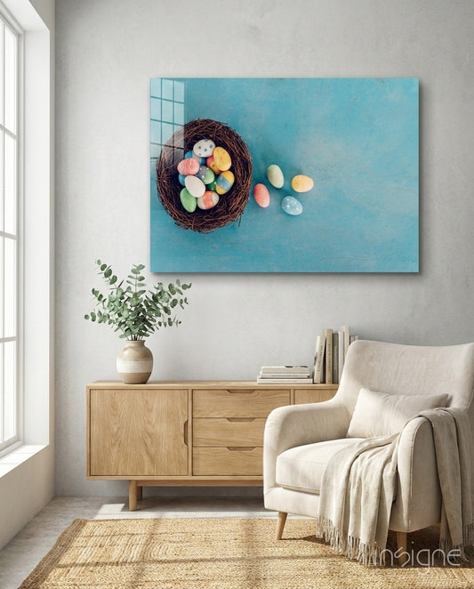Easter Egg Glass Wall Art