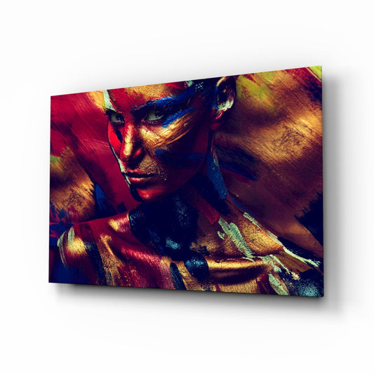 Female Portrait 6 Glass Wall Art
