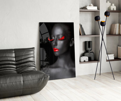 Woman Portrait 7 Glass Wall Art