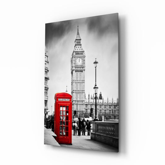 Phone Box Glass Wall Art