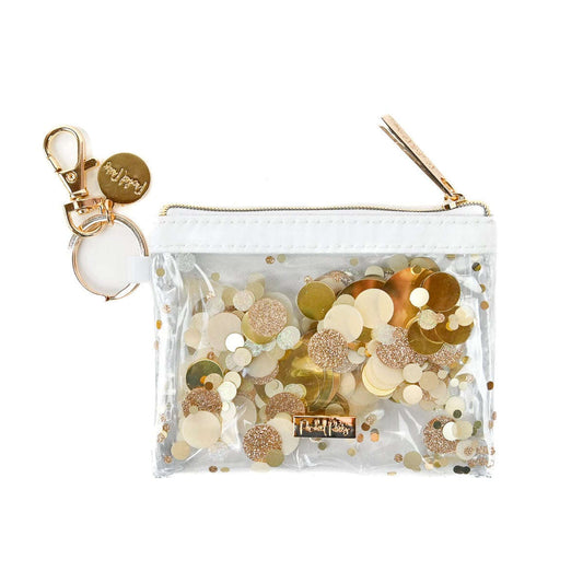 Gold Confetti Mini Wallet Keychain Otarealm