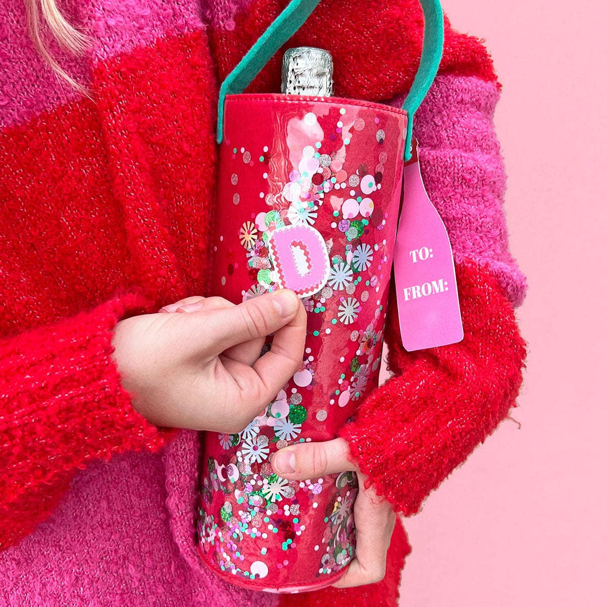 Holiday Spirit Confetti Wine Bag Otarealm