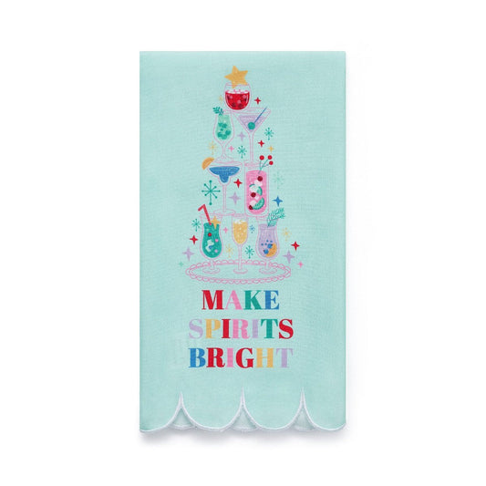 Make Spirits Bright Holiday Cotton Tea Towel