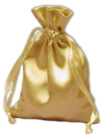 Light Gold Satin Pouch