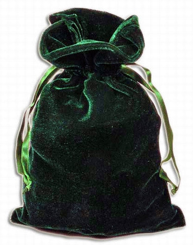 Hunter Green Velvet Pouch