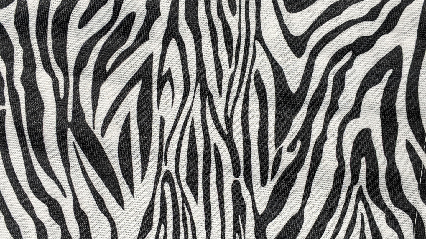 Tache Winter Moon Black Stripe Zebra Animal Print Gold Tailored Platform 14" Bed Skirt Dust Ruffle (BSK-4358L)