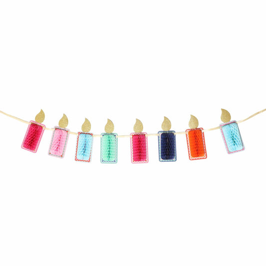 Honeycomb Birthday Candle Banner