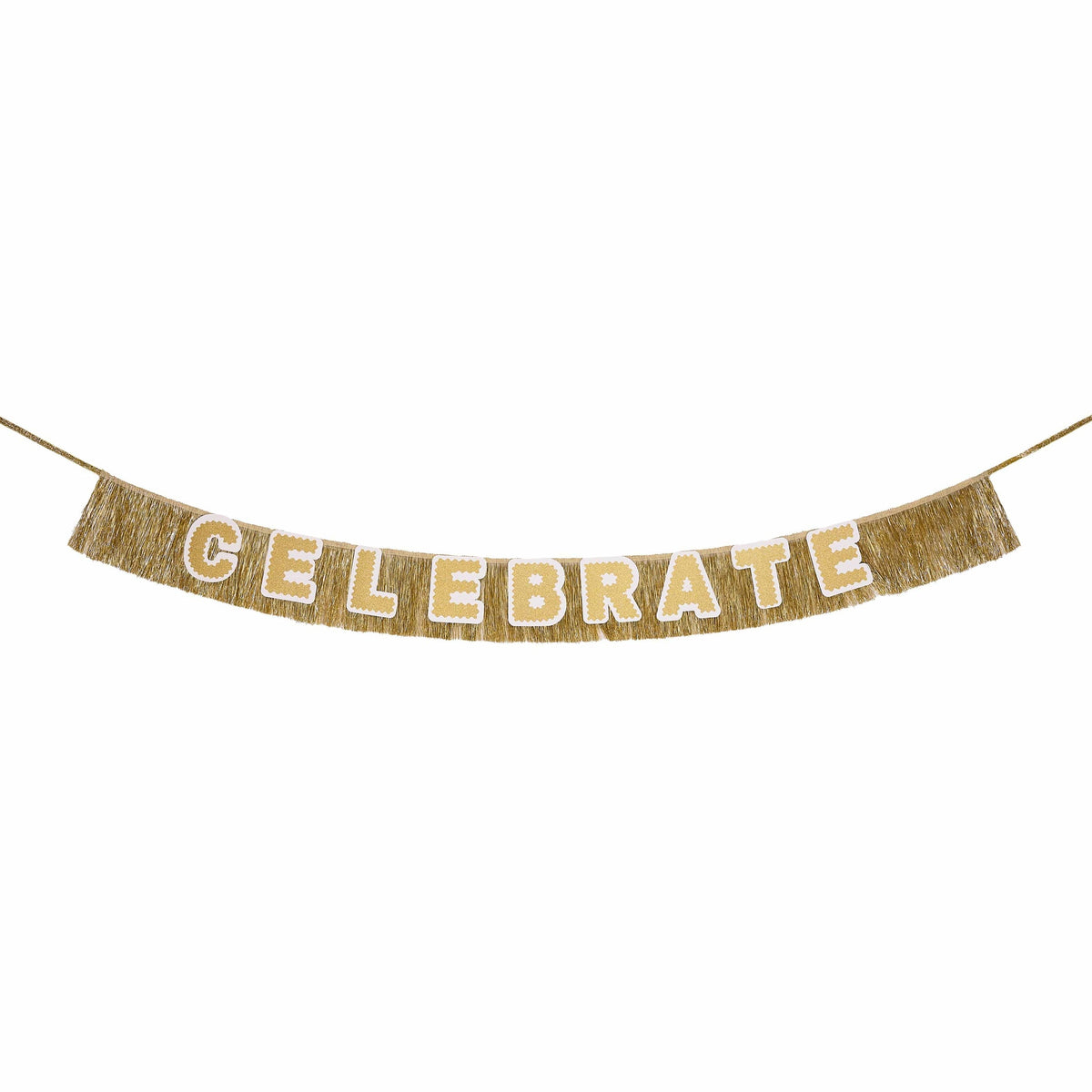 Customizable Gold Fringe Reusable Party Banner Otarealm
