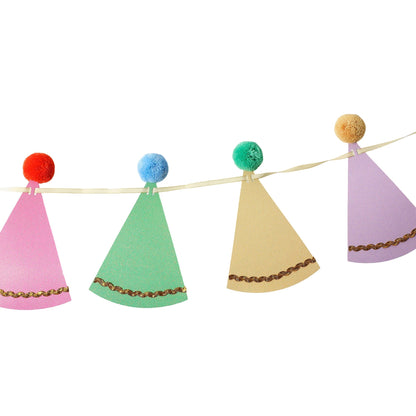Pom Pom Party Hats Reusable Party Garland