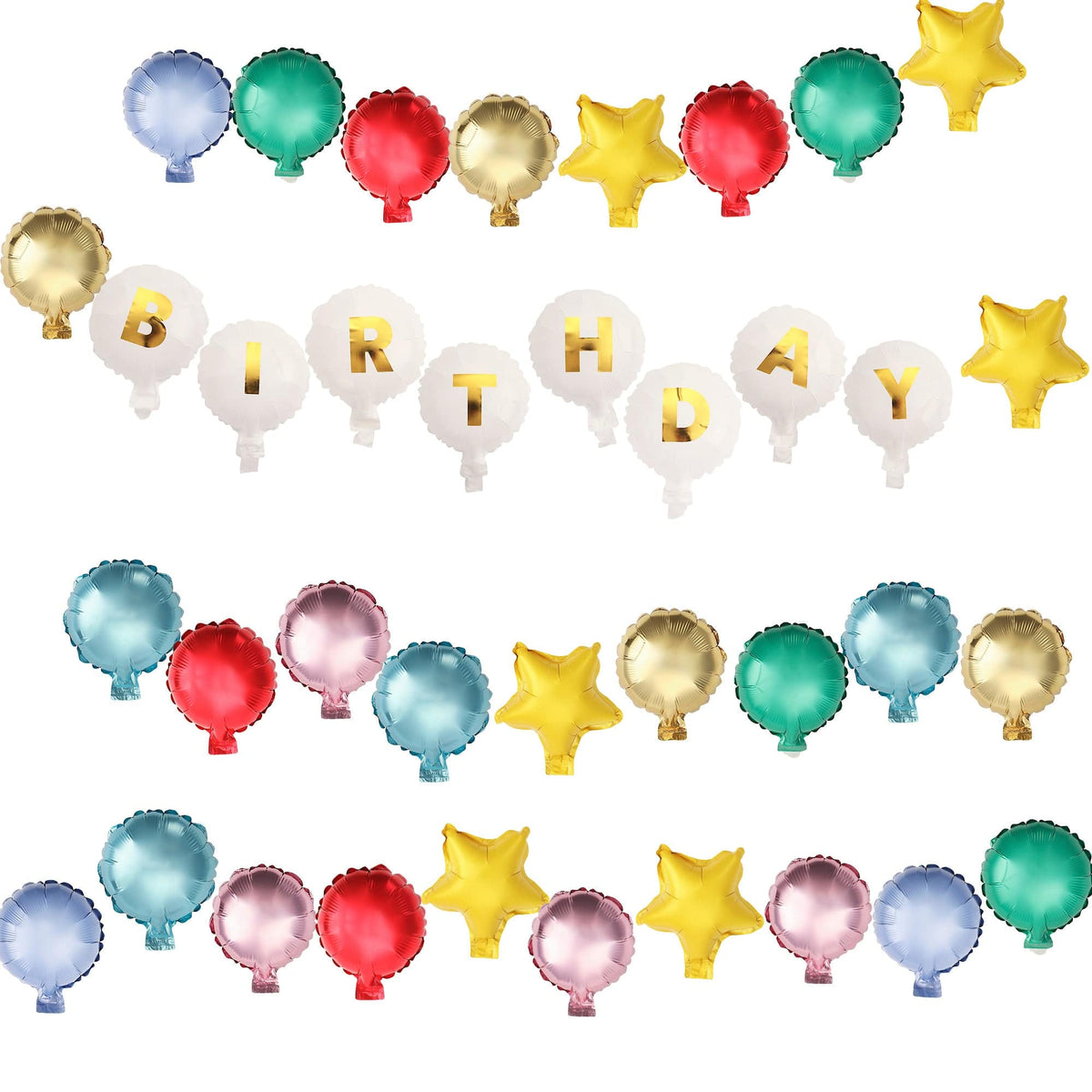 Beaded In Fun Customizable Balloon Garland Banner (60 ct) Otarealm