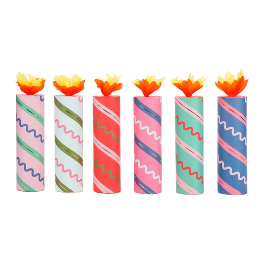 Birthday Candle Confetti Party Crackers (6 count)