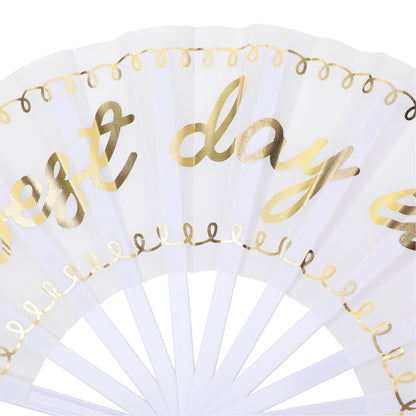 Best Day Ever Bridal Party Fans (4ct)