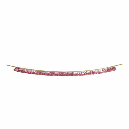 Here Comes the Bride Bachelorette & Bridal Shower Fringe Sash