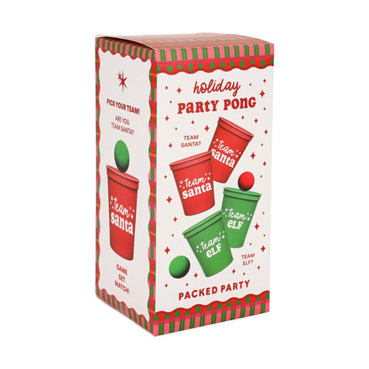 Santa Pong Christmas Toss Game Set (12ct cups)