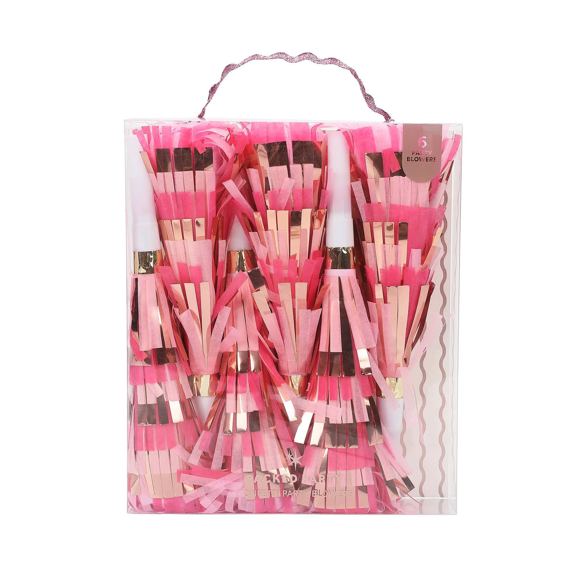 Pop of Pink Confetti Party Blowers (6 ct) Otarealm