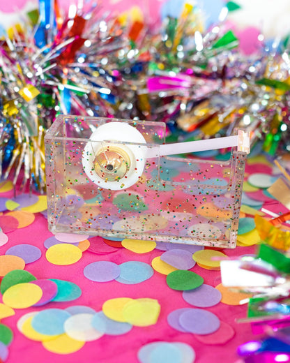 Confetti Injected Acrylic Tape Dispenser