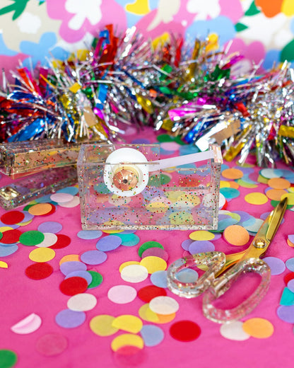 Confetti Injected Acrylic Tape Dispenser