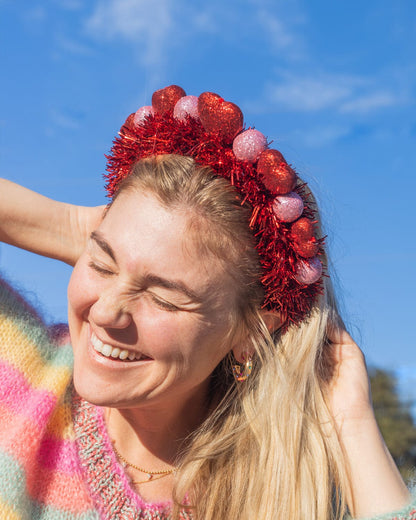 Sparkle Hearts Novelty Headband (Single or Set of 4)