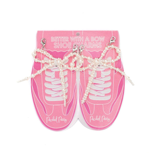 Shoe Charm Set  - White Pearl Bows Otarealm