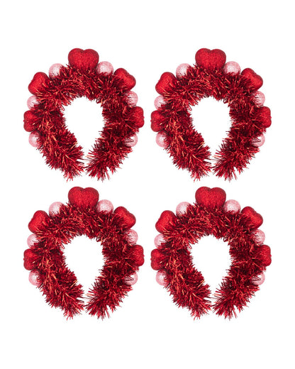 Sparkle Hearts Novelty Headband (Single or Set of 4)