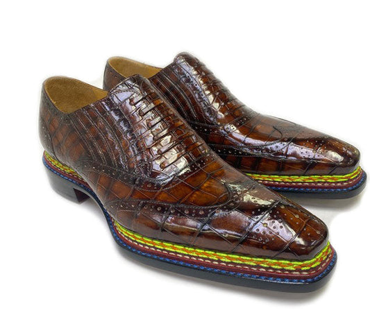 Maurice Phantom Custom Made Alligator Slip-On Shoe - Sport/Rust