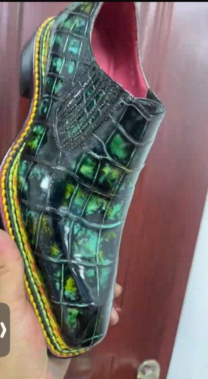 Maurice Phantom II Custom Made Alligator Shoe - Green
