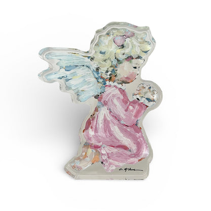 "Tiny Wings I" Angel Acrylic Tabletop Art