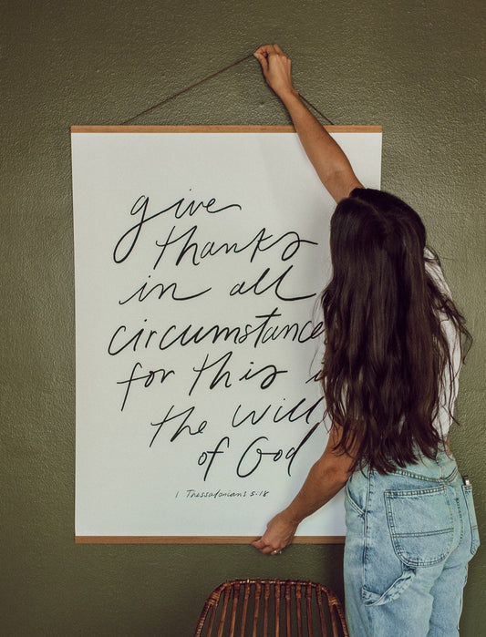 Large Poster: Give thanks in all...
