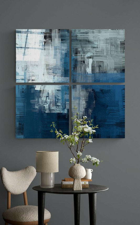 Blue Touch Quadro Glass Wall Art