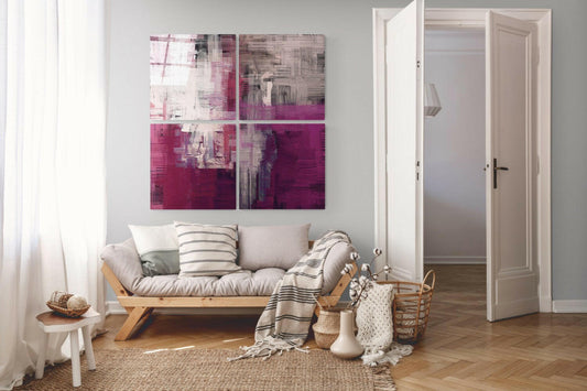 Purple Touch Quadro Glass Wall Art