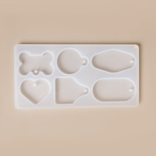 Resin Craft Silicone Tags Mold Pet Collar and Keychain