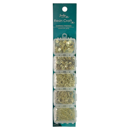 Gold Essential Earring Findings Kit, 575pcs