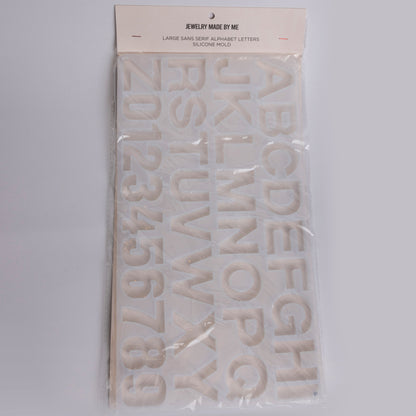 Large Alphabet Letter Charm Silicone Mold Resin Craft DIY