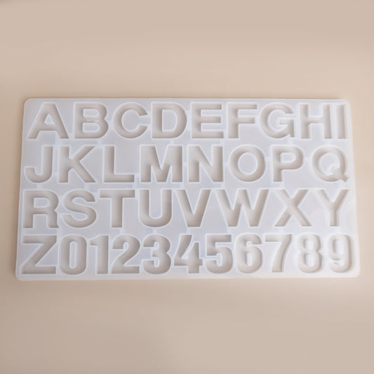 Large Alphabet Letter Charm Silicone Mold Resin Craft DIY