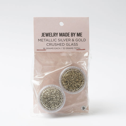 Silver & Gold Toned Crushed Glass Inclusions