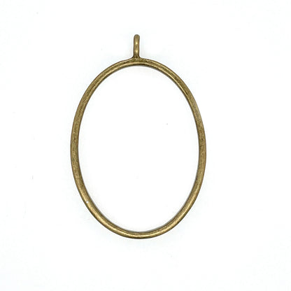 Ox Brass Oval Large Open Bezel