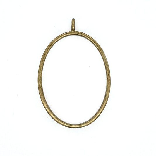 Ox Brass Oval Large Open Bezel